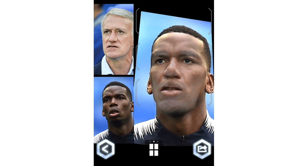 Paul Pogba et Didier Deschamp fusionné avec FaceFusion.