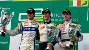 Jules Bianchi aux cÃ´tÃ©s de Romain Grosjean