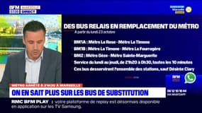 Arrêt du métro à 21h30 à Marseille: les bus de substitution annoncés