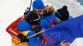 Le relais mixte français de biathlon aux JO 2018