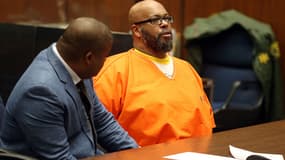 Marion "Suge" Knight et son avocat lors d'une audition en février 2016. Le créateur du label Death Row est accusé de meurtre et de tentative de meurtre, après une dispute, en janvier 2015.