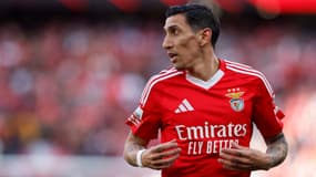 Angel Di Maria sous le maillot du Benfica, en avril 2025