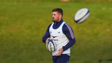 Gregory Alldritt pendant un entraînement du XV de France, le 11 novembre 2025