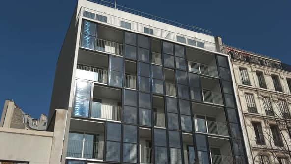 Le nouvel immeuble HLM du 36 rue de la Charbonnière (18ème) à Paris