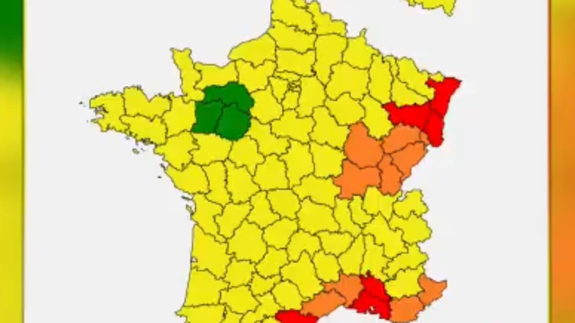 La carte des régions touchées par les pollens, le 16 février 2020.