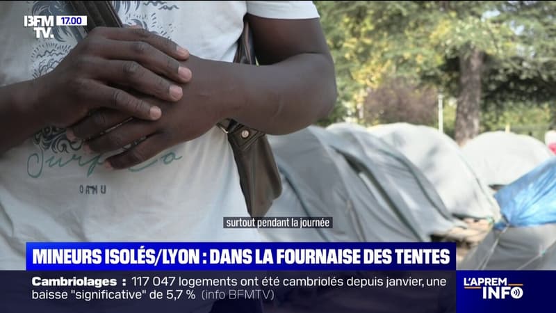 Canicule: des mineurs isolés vivent dans la fournaise des tentes à Lyon