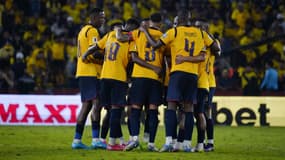 Les joueurs de l'Equateur lors du match contre le Brésil (0-0, qualifs Coupe du monde 2026), le 5 juin 2025