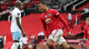 Mason Greenwood avec Manchester United, à Old Trafford le 22 juillet 2020