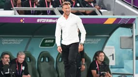 Hervé Renard lors du match entre la Pologne et l'Arabie Saoudite, le 26 novembre 2022