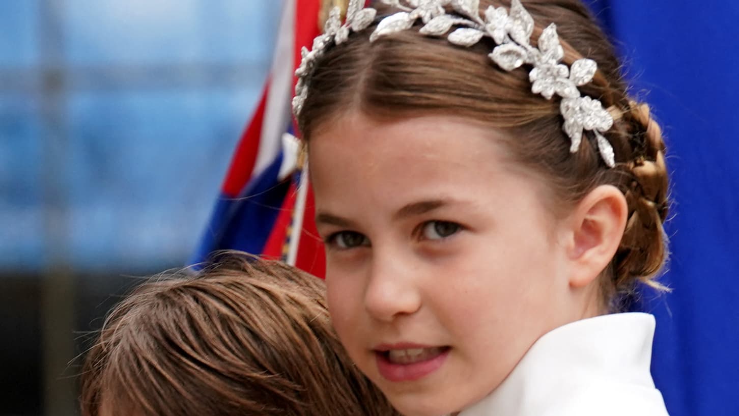 Le prince Louis et la princesse Charlotte lors du couronnement du roi Charles III, le 6 mai 2023. Le prince Louis et la princesse Charlotte lors du couronnement du roi Charles III, le 6 mai 2023.