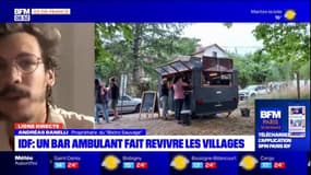 Andréas à la tête d'un bar ambulant pour faire revivre les villages franciliens