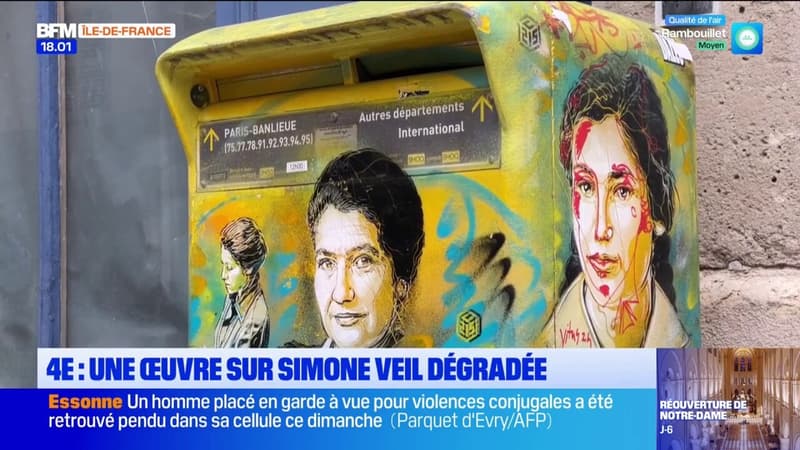 Paris: une œuvre représentant Simone Veil taguée et dégradée face au Mémorial de la Shoah