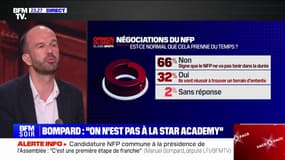 Tractations du Nouveau Front populaire: "C'est normal de prendre du temps pour travailler sur un dispositif sérieux", assure Manuel Bompard (LFI)