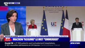 "Emmerder" les non-vaccinés: pour Nathalie Elimas, "ce n'est pas de la provocation, c'était dans un contexte particulier"