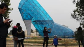 Un soulier de verre géant, le 11 janvier 2016 à Taïwan
