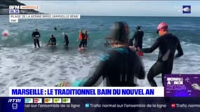 Marseille: de nombreux participants à la traditionnelle baignade du Nouvel an 