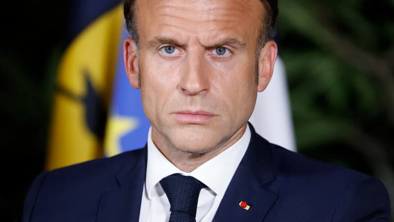 Emmanuel Macron à Nouméa, le jeudi 23 mai 2024