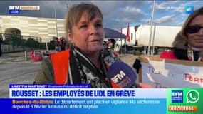 Rousset: des salariés de Lidl font grève devant une plateforme logistique