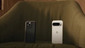 Un iPhone et un Google Pixel.