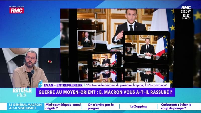 Guerre au Moyen-Orient/Emmanuel Macron : "Il m'a convaincu, c'était clair, limpide", salue Evan