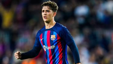 Gavi avec le Barça en octobre 2022