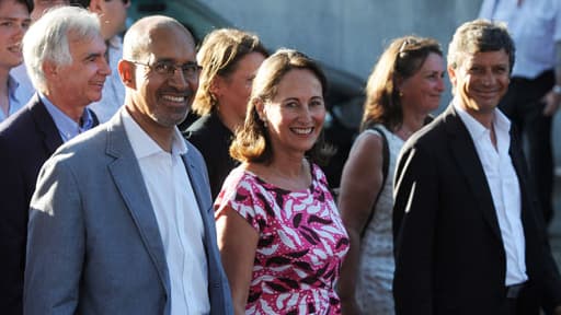 Harlem Désir, Ségolène Royal et Maxime Bono, le maire de La Rochelle, à l'Université d'été du parti socialiste.