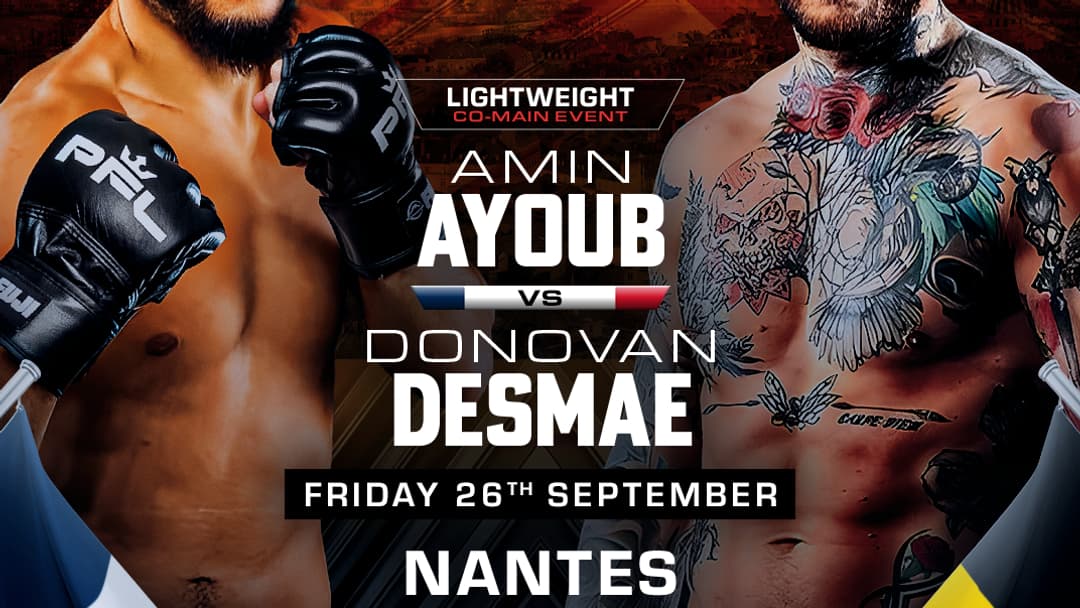 Amin Ayoub affrontera le Belge Donovan Desmae lors de son combat au PFL Nantes le 26 septembre 2025 Amin Ayoub affrontera le Belge Donovan Desmae lors de son combat au PFL Nantes le 26 septembre 2025