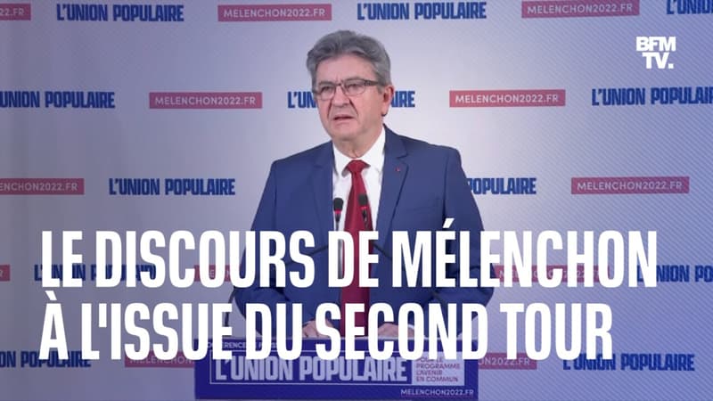 Présidentielle: le discours intégral de Jean-Luc Mélenchon à l'issue du second tour