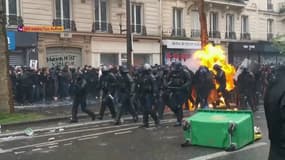 "Le visage et les bras brûlés": un policier gravement blessé par un cocktail molotov à Paris