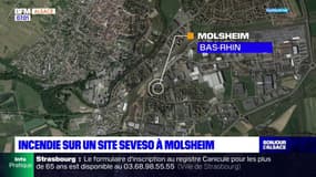 Molsheim: un incendie sur un site classé Seveso, le feu maîtrisé