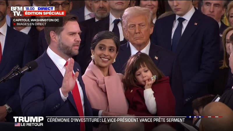 Le vice-président américain J.D. Vance prête serment au Capitole