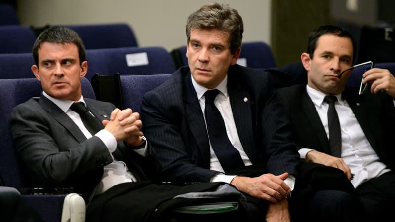 Manuel Valls, Arnaud Montebourg et Benoît Hamon en 2013.