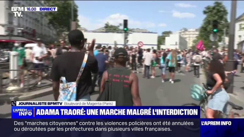 Rassemblement pour Adama Traoré: les participants quittent les lieux dans le calme, après l'appel d'Assa Traoré