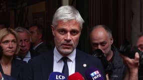 Laurent Wauquiez, président (LR) de la région Auvergne Rhône-Alpes, devant le musée social à Paris le mercredi 12 juin 2024.