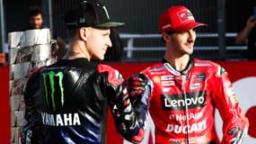 Fabio Quartararo et Francesco Bagnaia, à Valence le 3 novembre 2022