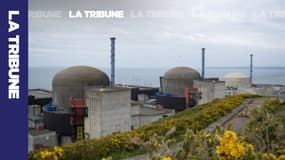 Vue sur l'EPR de Flamanville à l'arrêt depuis le mois de juin.