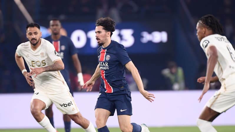 Le Parisien Vitinha face à Nice au Parc des Princes le 25 avril 2025
