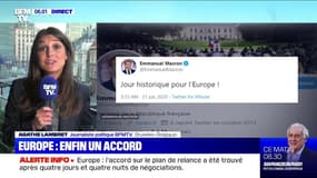 Un accord sur le plan de relance de l'Union européenne a été trouvé, "un jour historique" pour Emmanuel Macron