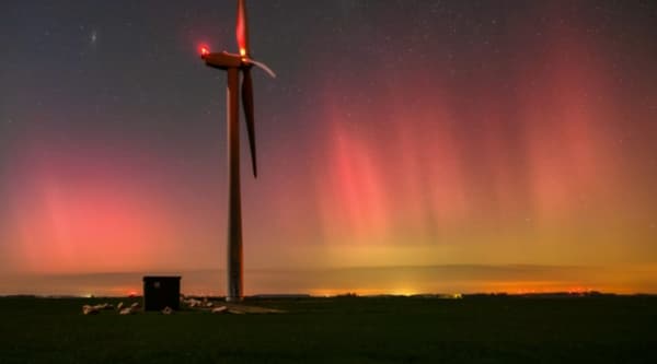 Une aurore boréale observée dans le ciel français