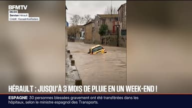 Hérault: jusqu'à 3 mois de pluie sont tombés en un week-end, causant des inondations et d'autres dégâts