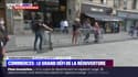 Quelques files d'attente devant les magasins rouverts de la rue de la République à Lyon
