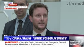 Tempête Ciarán: Clément Beaune "adresse ses condoléances" aux proches du chauffeur routier mort dans l'Aisne