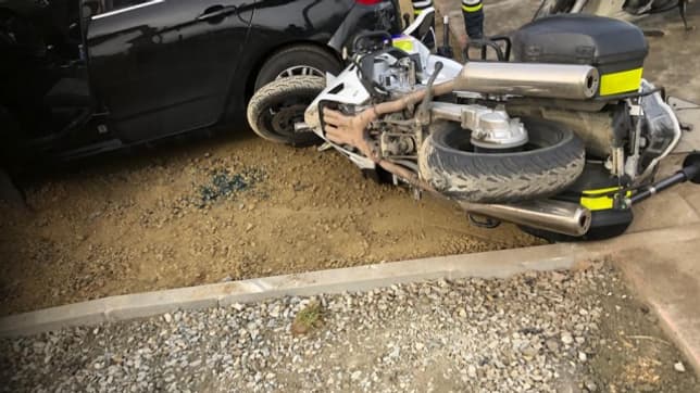 L'accident provoqué par un refus d'obtempérer, le 21 février 2023 à Saint-Brieuc.