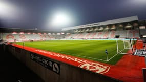 Le stade Marcel-Picot lors d'un match de Ligue 2 entre Nancy et Bastia, le 15/01/2022
