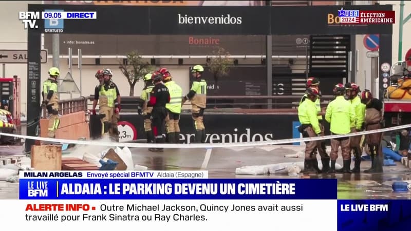 Valence: les opérations de sauvetage se poursuivent dans le parking inondé d'un centre commercial