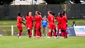 Les joueurs du Mans lors d'un match amical de préparation le 26 juillet 2025