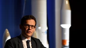 Stéphane Israël, alors président-directeur général d'Arianespace, lors d'une conférence de presse à Tokyo le 19 avril 2016 (photo d'illustration).
