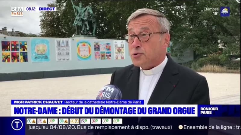 Notre-Dame: Monseigneur Patrick Chauvet, recteur de Notre-Dame de Paris, explique pourquoi le grand orgue doit être démonté