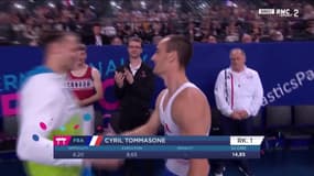 Cyril Tommasone remporte le concours de cheval d'arçons aux Internationaux de Paris