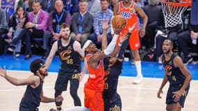 Shai Gilgeous-Alexander lors de la victoire d'Oklahoma City contre Cleveland (134-114), le 16 janvier 2025